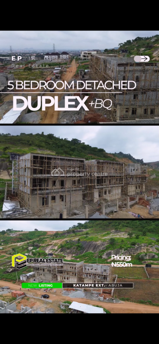 5 Bedroom Detached Duplex, Katampe Extension, Katampe, Abuja, Detached Duplex for Sale