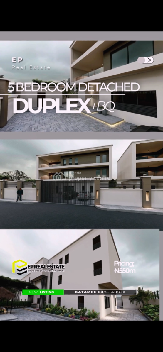 5 Bedroom Detached Duplex, Katampe Extension, Katampe, Abuja, Detached Duplex for Sale