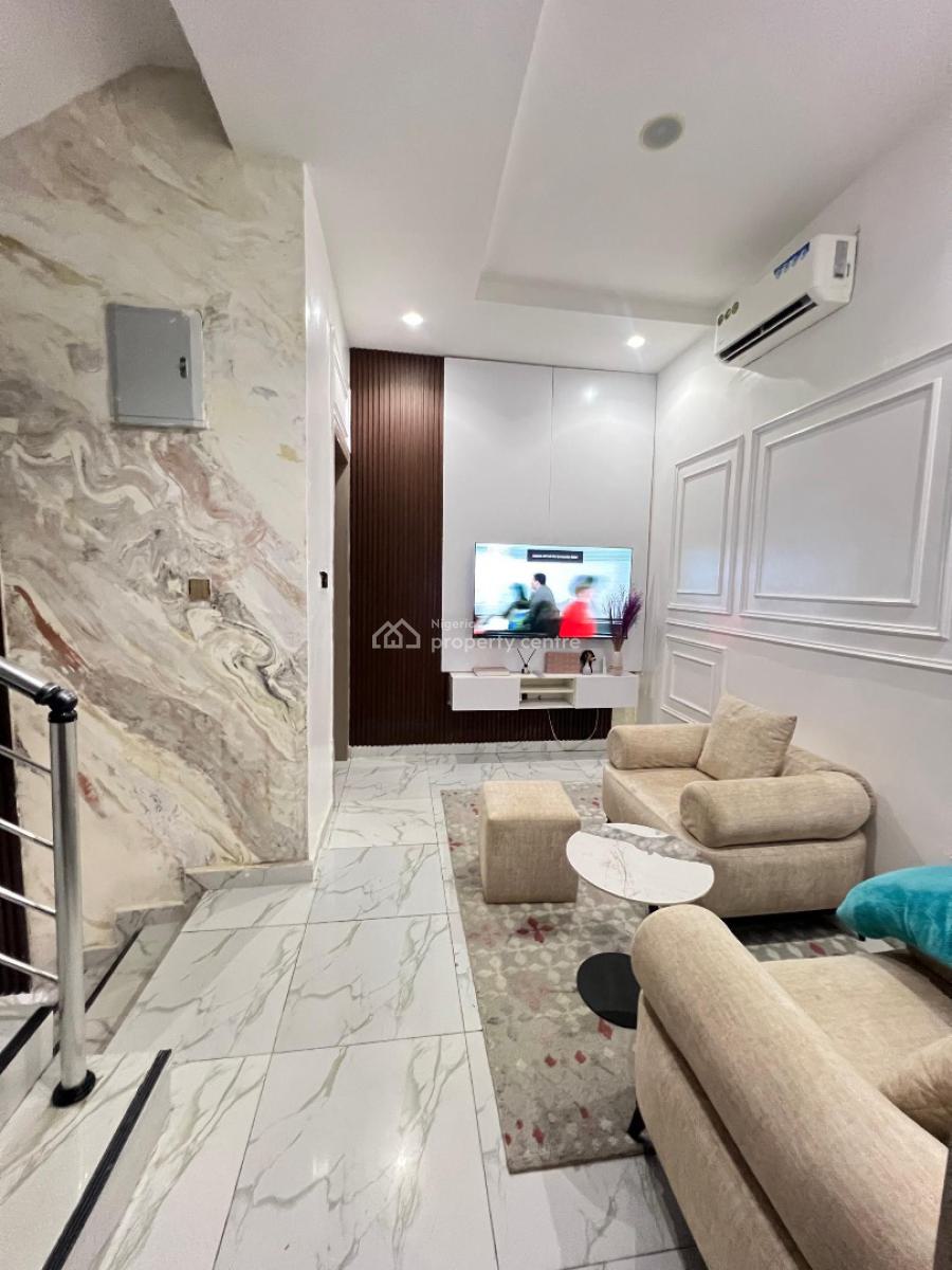 Nicely Furnished 4 Bedroom Terrace Duplex with Pool, Gym & Bq, Ikate, Lekki, Lagos, Terraced Duplex for Rent