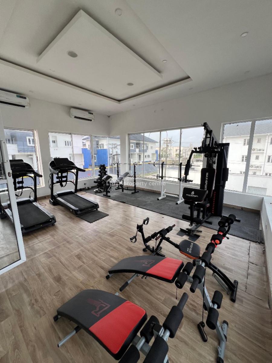 Nicely Furnished 4 Bedroom Terrace Duplex with Pool, Gym & Bq, Ikate, Lekki, Lagos, Terraced Duplex for Rent