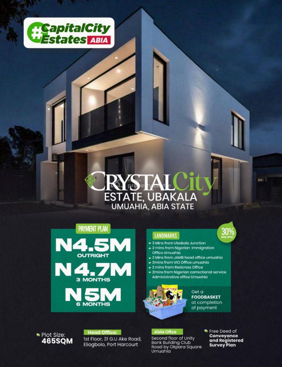 Luxury and Affordable Land, Ubakala, Umuahia, Abia, Residential Land for Sale