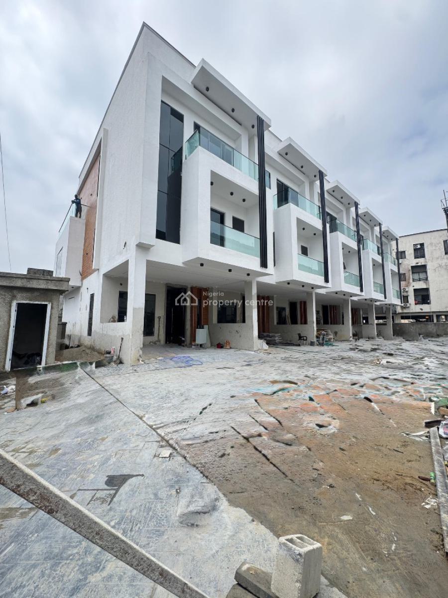 Contemporary 4 Bedroom Terrace Duplex with Bq in a Appreciating Axis, Osapa, Lekki, Lagos, Terraced Duplex for Sale