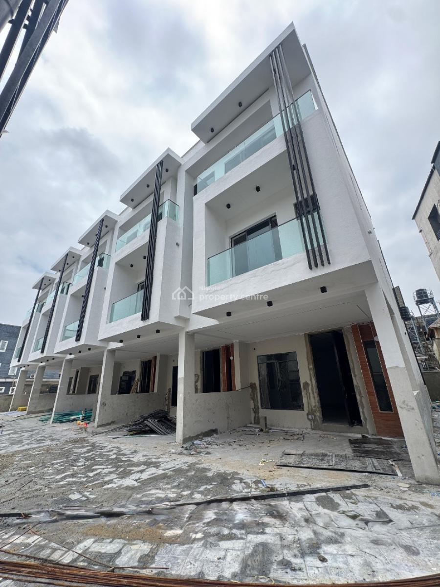 Contemporary 4 Bedroom Terrace Duplex with Bq in a Appreciating Axis, Osapa, Lekki, Lagos, Terraced Duplex for Sale
