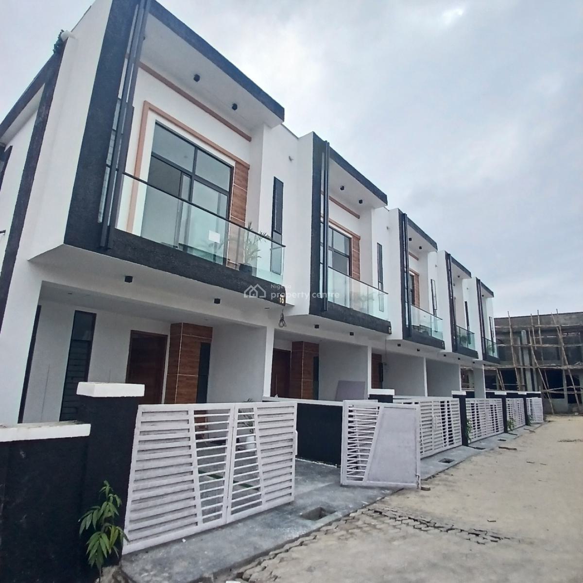 Self Compound 4 Bedroom Terrace Duplex with Bq, Ikota, Lekki, Lagos, Terraced Duplex for Sale