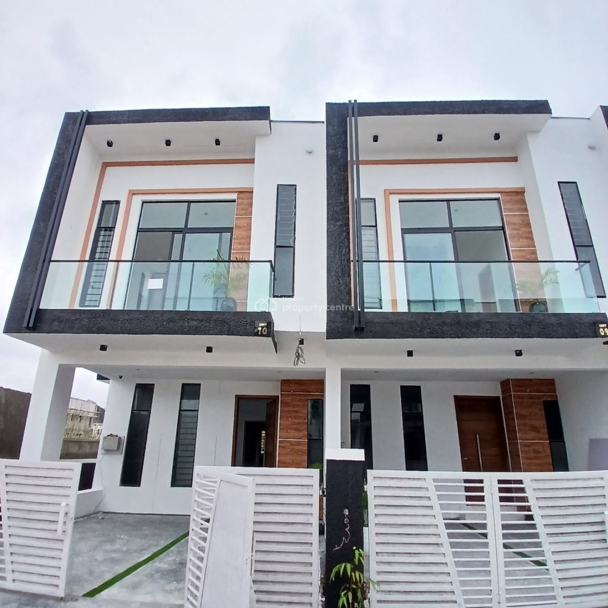Self Compound 4 Bedroom Terrace Duplex with Bq, Ikota, Lekki, Lagos, Terraced Duplex for Sale