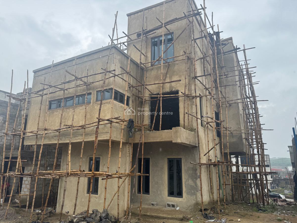 a Well Built 5 Bedroom Semi Finished Detached Duplex with Bq Available, Guzape District, Abuja, Detached Duplex for Sale