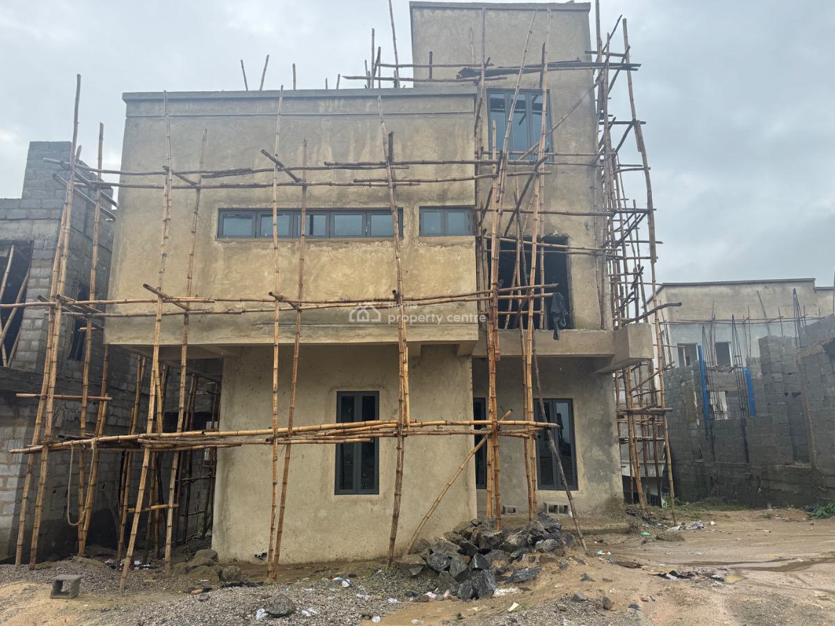 a Well Built 5 Bedroom Semi Finished Detached Duplex with Bq Available, Guzape District, Abuja, Detached Duplex for Sale