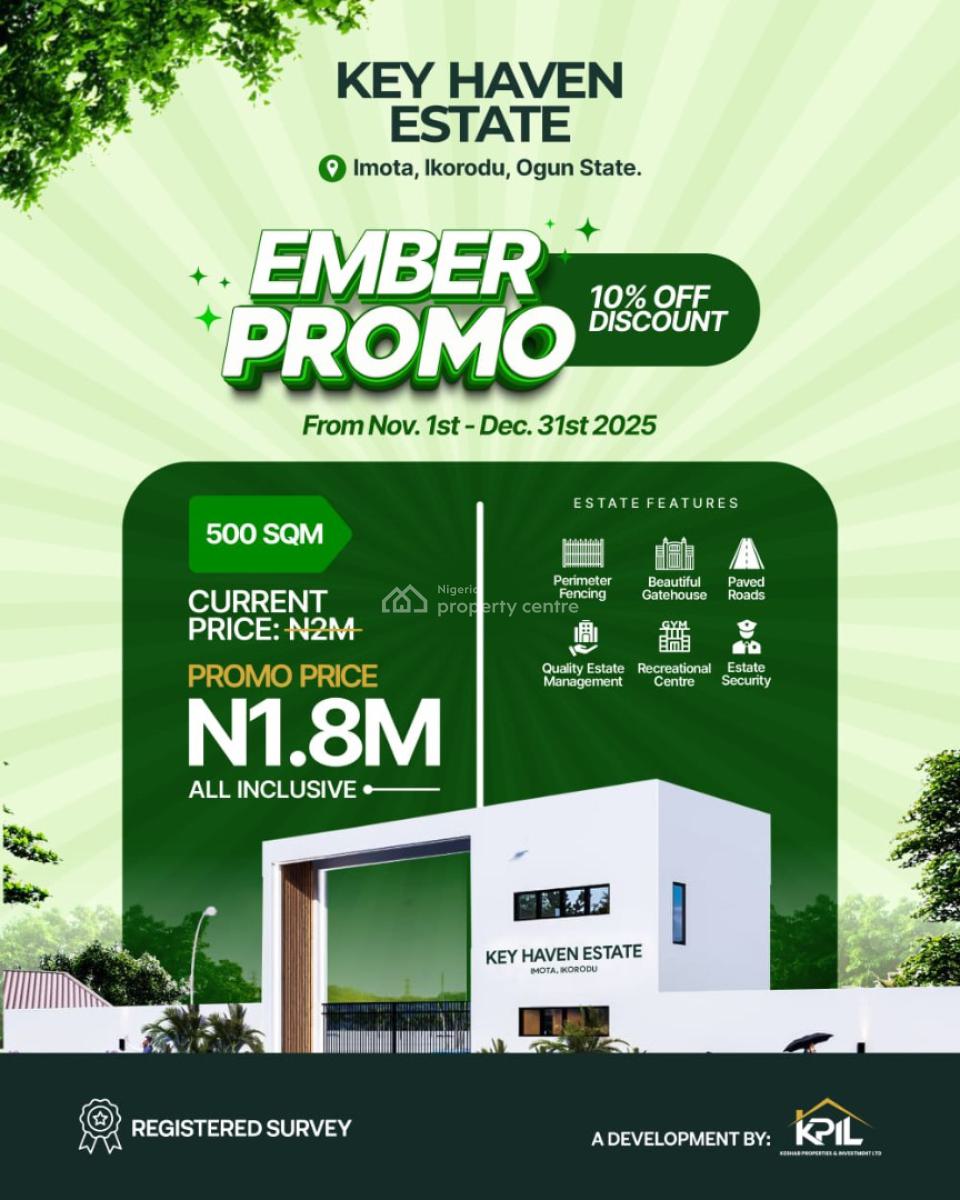 Your Comfort, Key Haven Estate, Imota, Ikorodu, Lagos, Residential Land for Sale