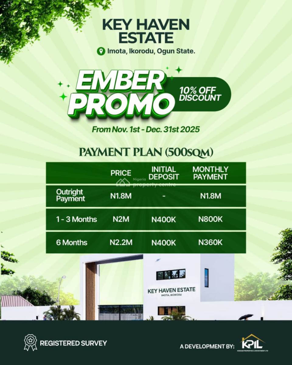 Your Comfort, Key Haven Estate, Imota, Ikorodu, Lagos, Residential Land for Sale