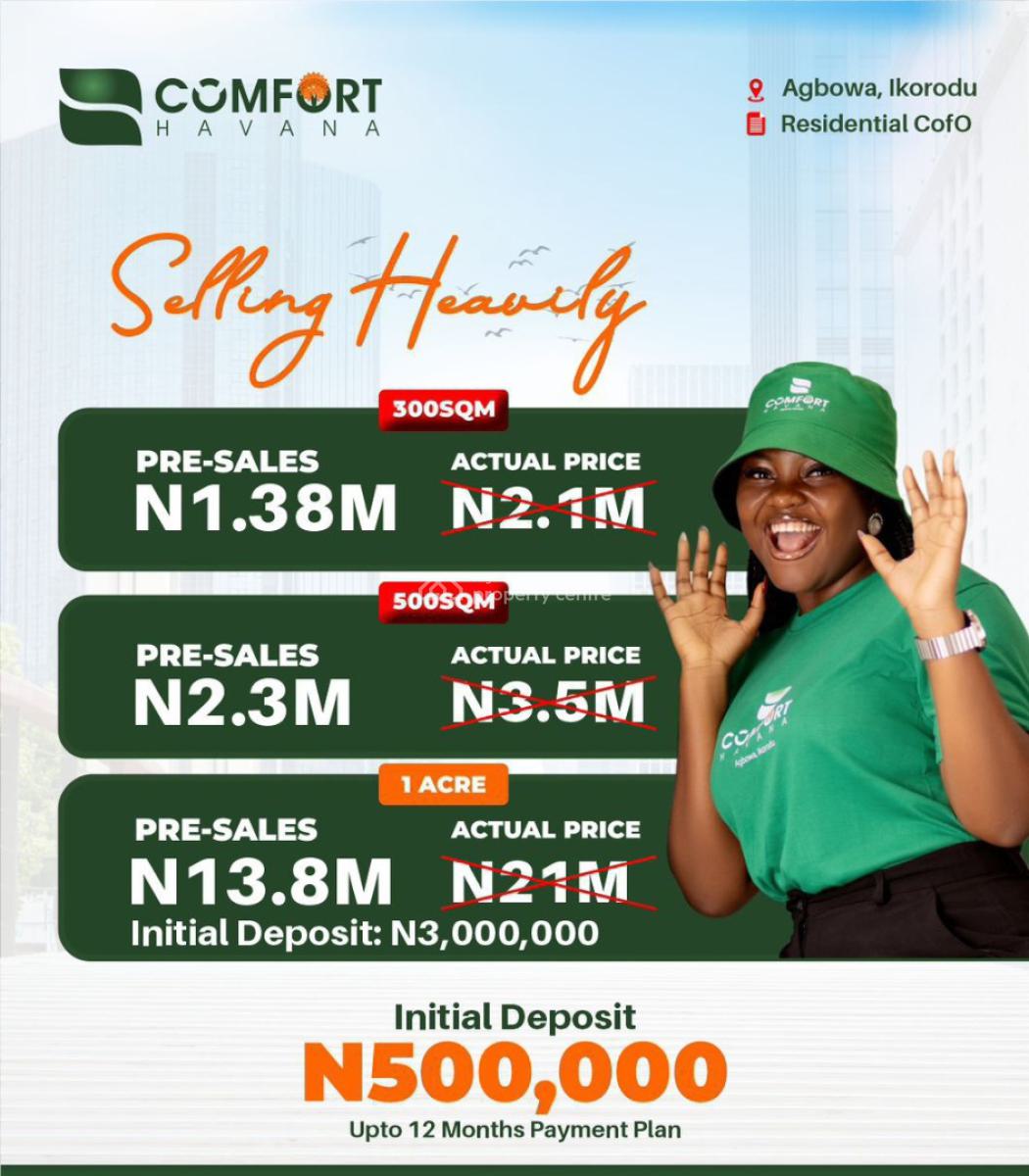 Your Comfort Zone with C of O, Comfort Havana Estate, Agbowa, Ikorodu, Lagos, Residential Land for Sale