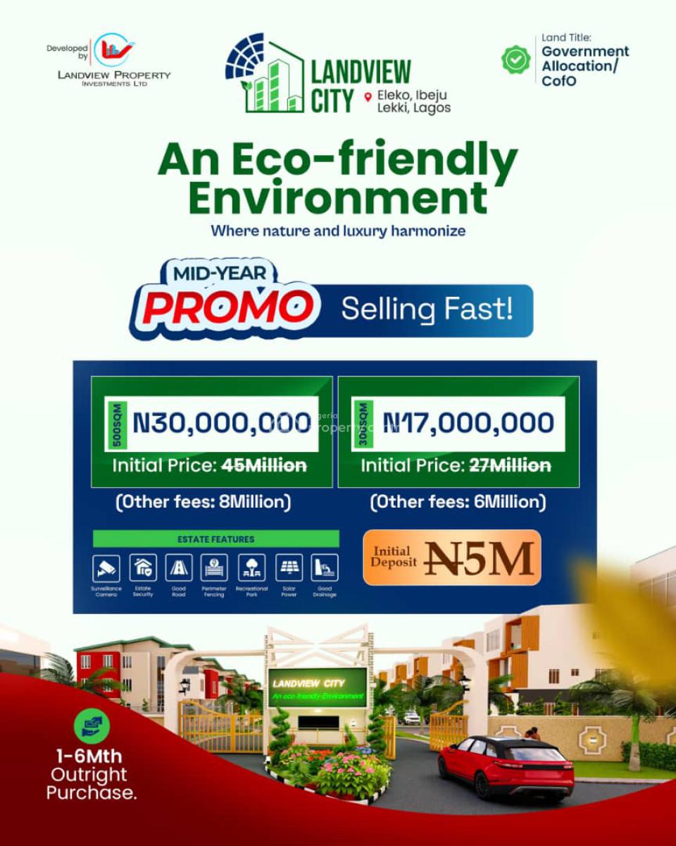 Luxury Land with C of O on Promo, Landview City, Proximity to Lekki International Airport, Eleko, Ibeju Lekki, Lagos, Residential Land for Sale