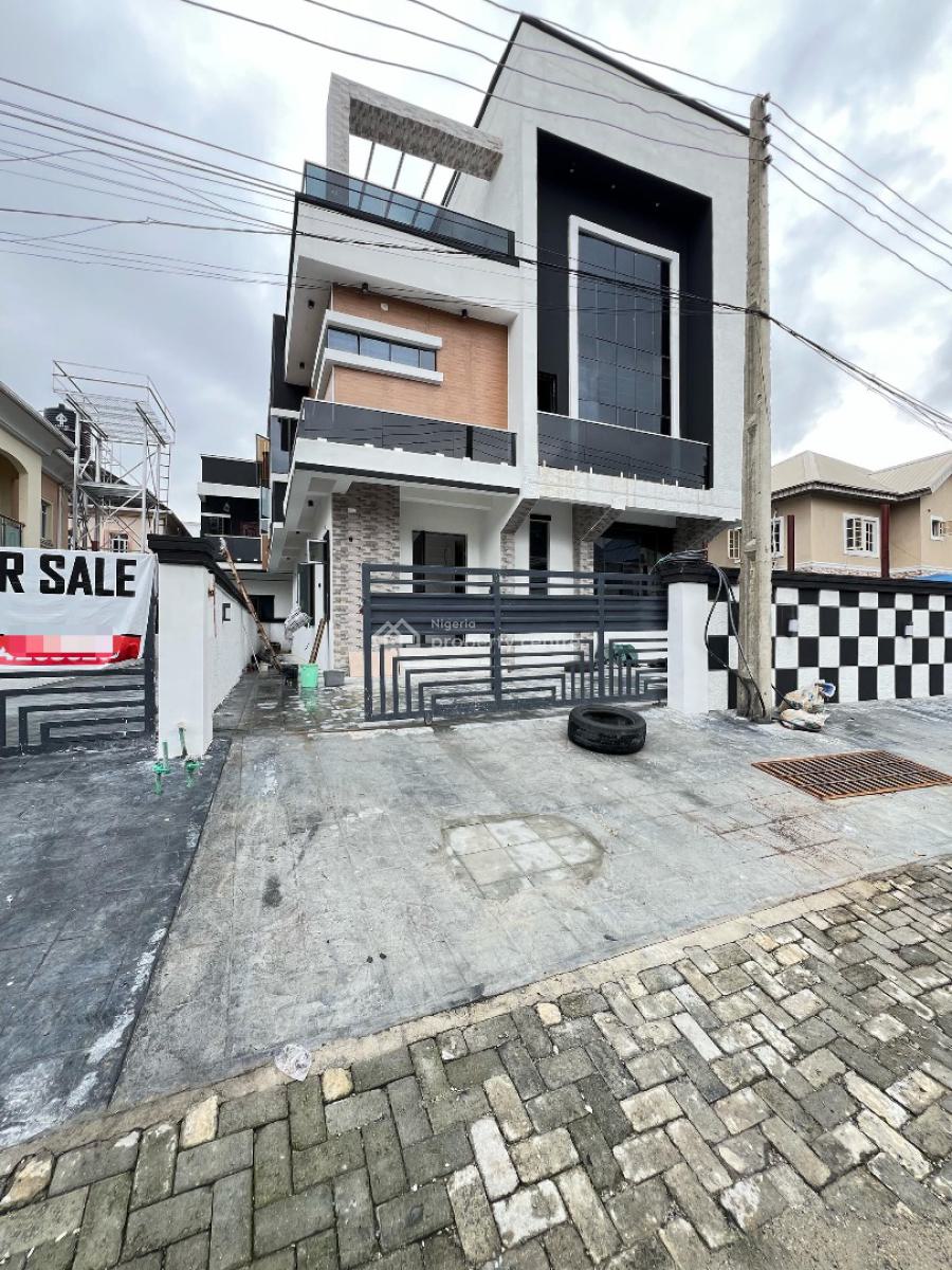 Magnificent 5 Bedroom Fully Detached Duplex Keyhole a Pool and Bq, Chevron, Lekki, Lagos, House for Sale