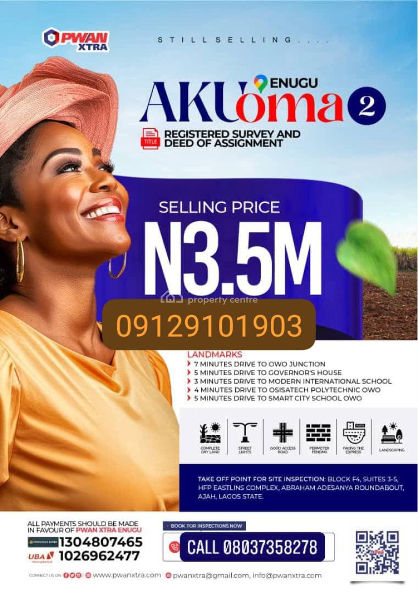 Plots of Affordable Lands in Enugu, Owo, Nkanu, Enugu, Mixed-use Land for Sale
