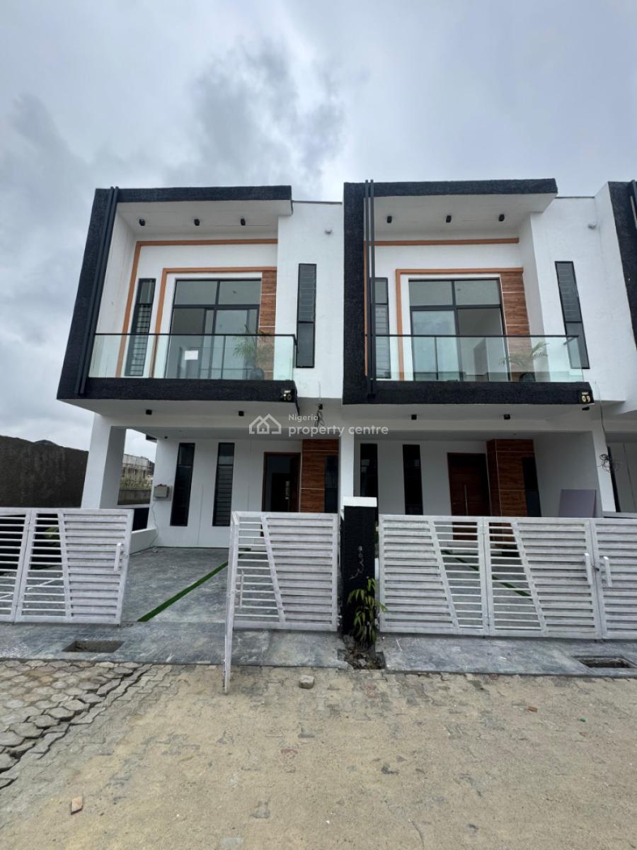 Newly Built E4-bedroom Self Compound Terrace Duplex with a Bq, Self Compound Luxury Home Within a Mini Estate, Ikota, Lekki, Lagos, Terraced Duplex for Sale