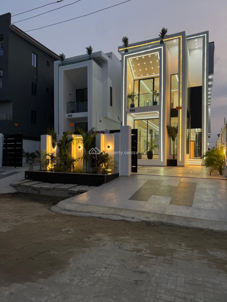 Contemporary 5  Bedroom Detached  Duplex with Bq in a Secured Location, Chevron, Lekki, Lagos, Detached Duplex for Sale