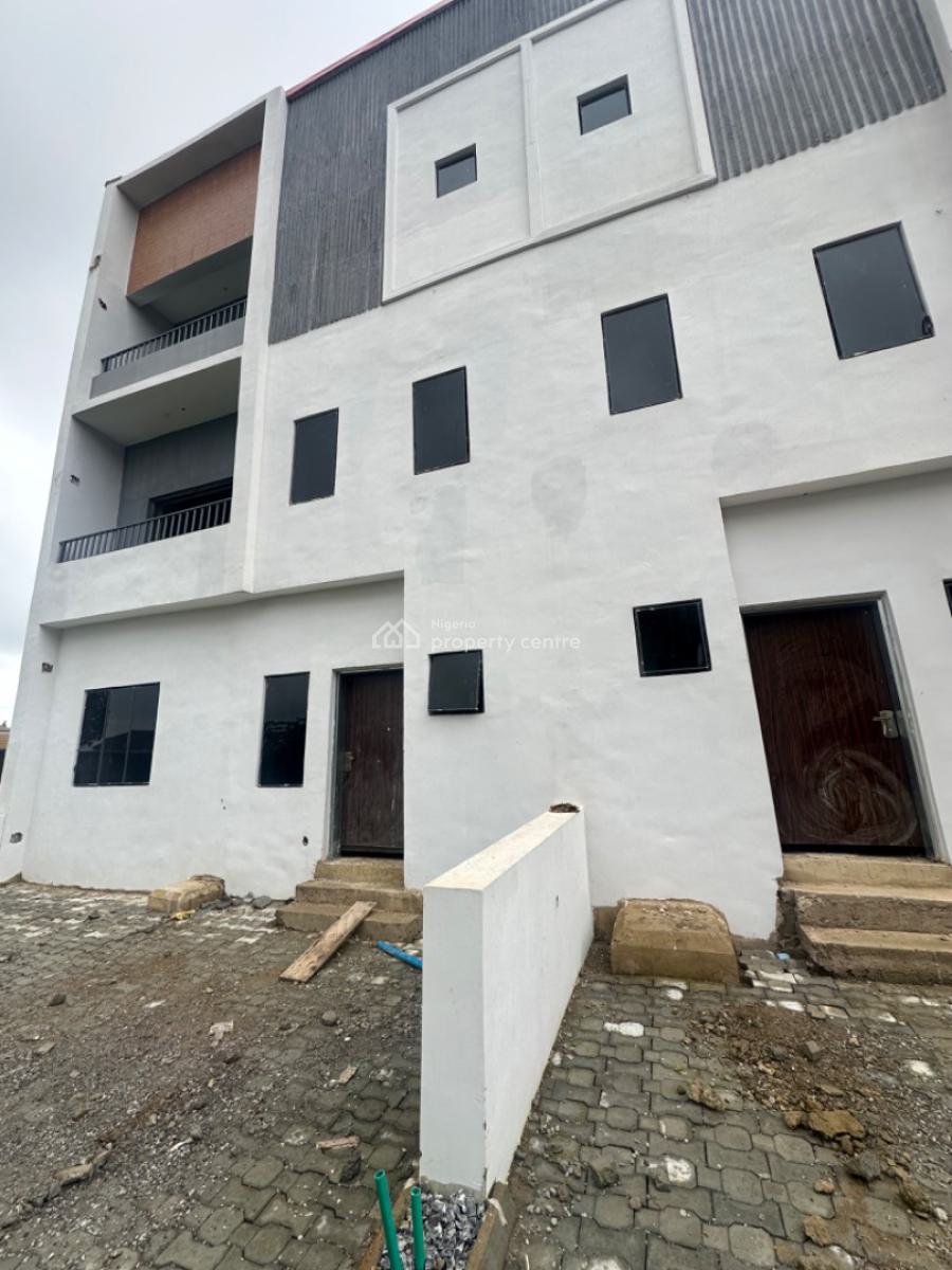 Built Spacious Semi Finished 4 Bedroom Terrace Duplex with a Bq, Dakwo, Abuja, Terraced Duplex for Sale