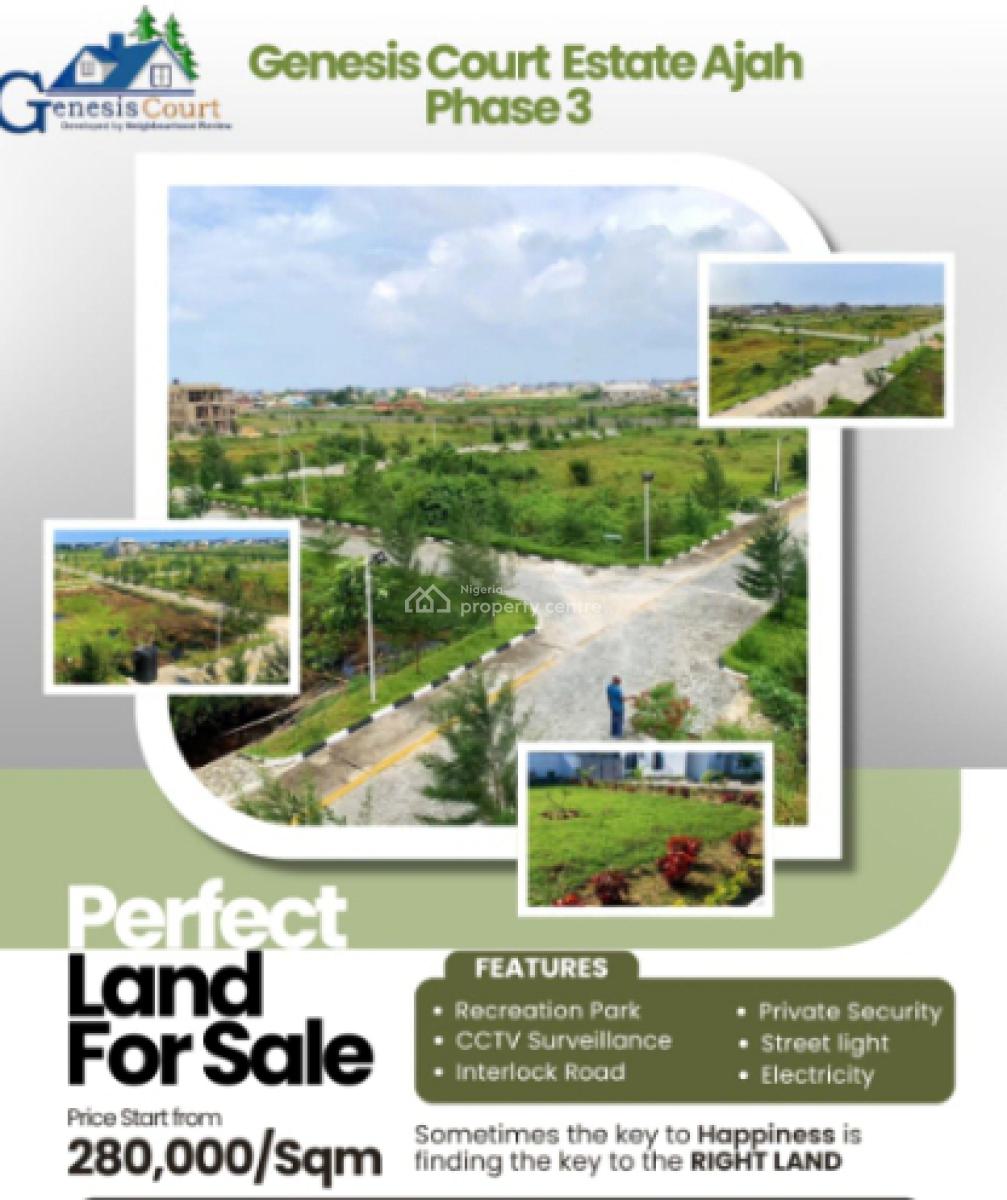 Gated C of O Estate, Genesis Court Phase 3, General Paint, Alasia, Ajah, Lagos, Residential Land for Sale