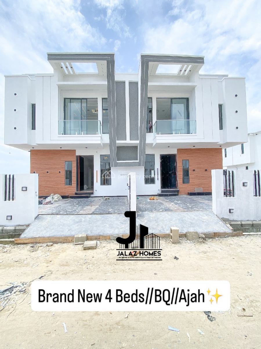 Brand New 4 Bedroom Semi Detached Home with a Bq, Ajah, Lagos, House for Sale
