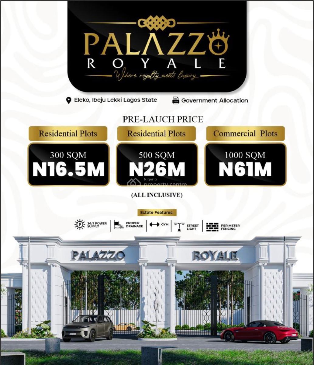 Prime Land in a Premium Estate, Most Strategic Land with a Good Title, Eleko, Ibeju Lekki, Lagos, Residential Land for Sale