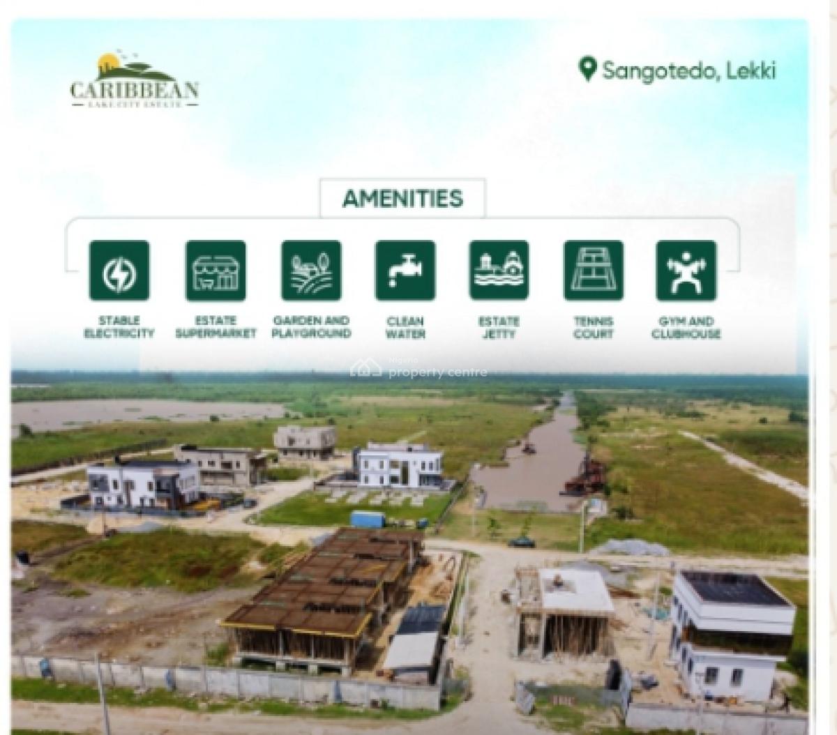 Lagoon and Lakeview Estate with a  Jetty, Carribean Lake Estate,shoprite, Sangotedo, Ajah, Lagos, Mixed-use Land for Sale