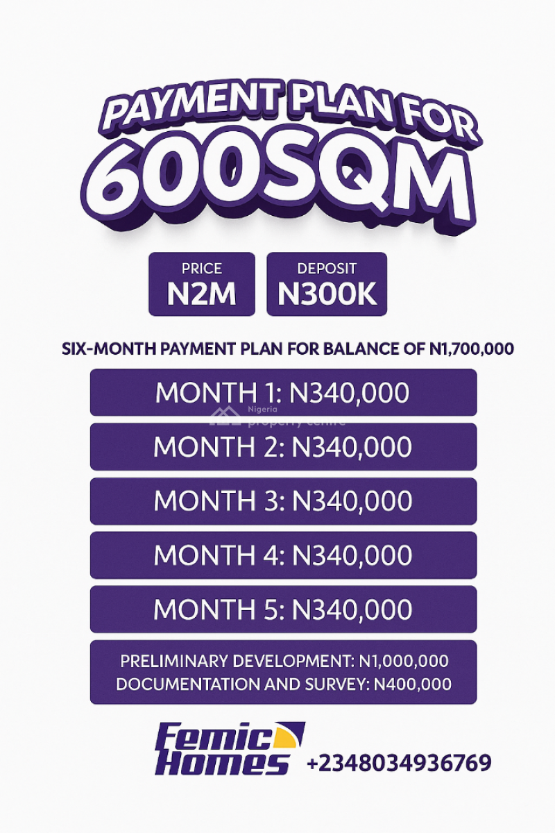 with 300k Deposit You Can Own a Plot in This Estate Now, Kobape, Abeokuta North, Ogun, Residential Land for Sale