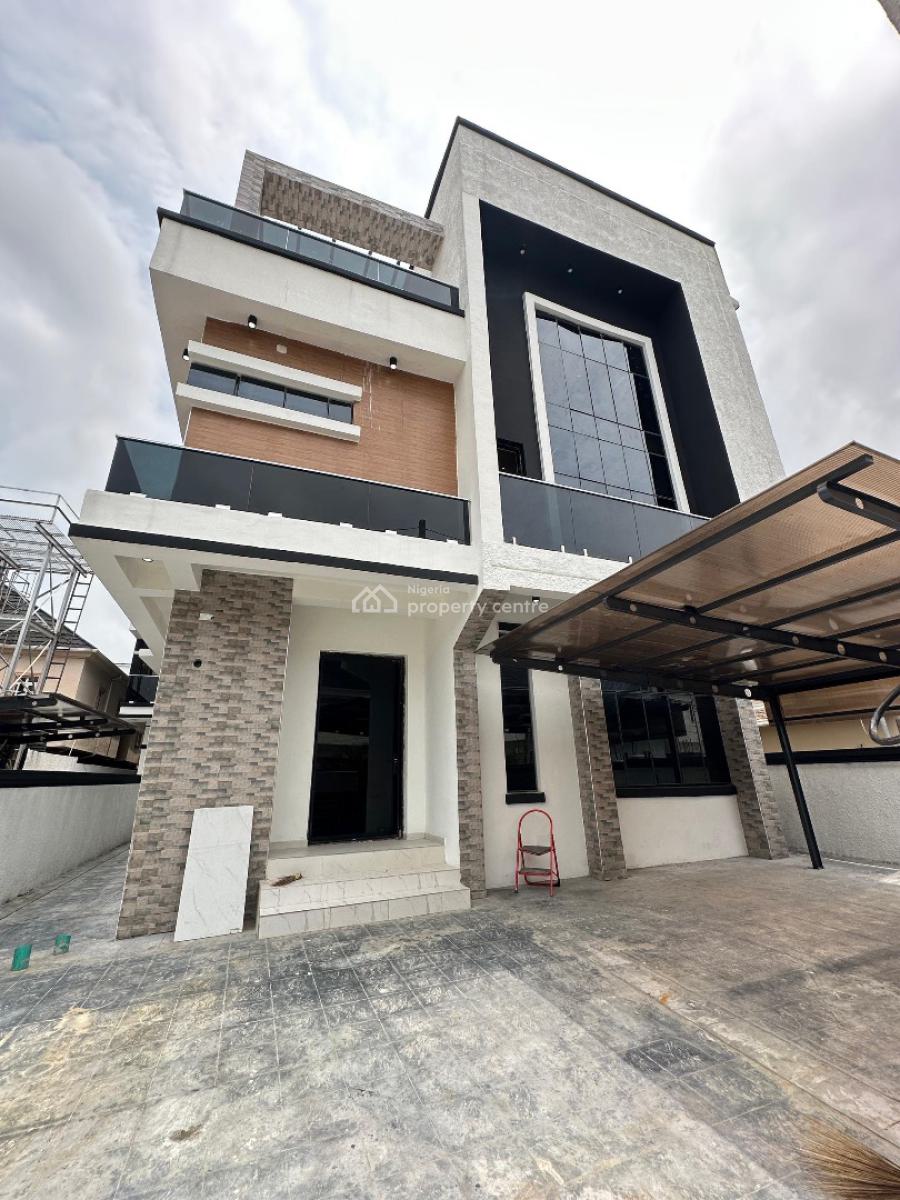 Newly Built 5 Bedroom Fully Detached Duplex with Bq & Rooftop Terrace, Chevron, Lekki, Lagos, Detached Duplex for Sale