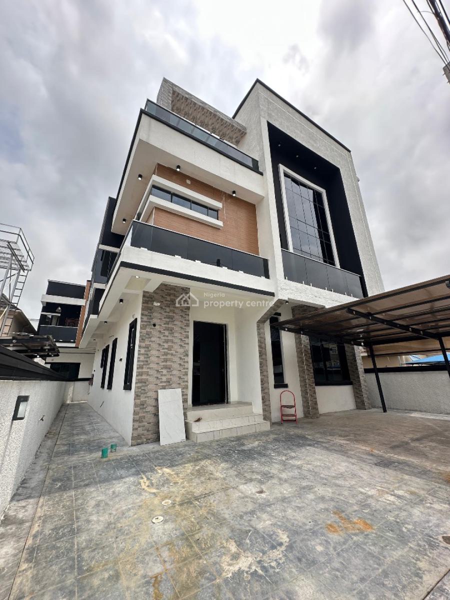 Newly Built 5 Bedroom Fully Detached Duplex with Bq & Rooftop Terrace, Chevron, Lekki, Lagos, Detached Duplex for Sale