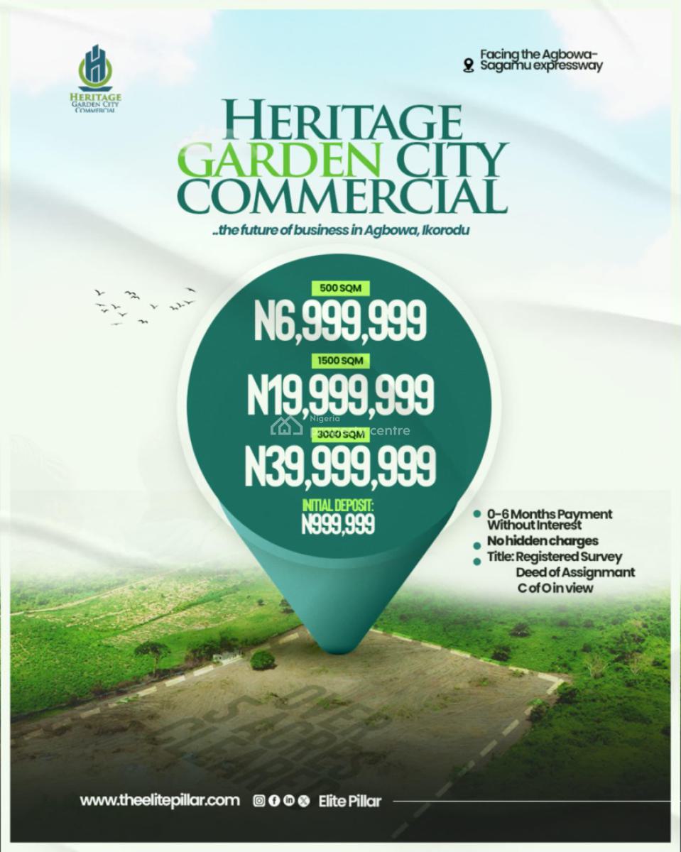 Heritage Garden City Commercial., Agbowa-ikorodu, Ikorodu, Lagos, Commercial Land for Sale
