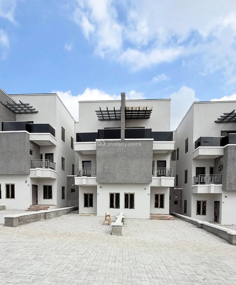 Newly Built 4 Bedroom Terrace Duplex with Bq, 2 Living Rooms, Guzape District, Abuja, Terraced Duplex for Sale