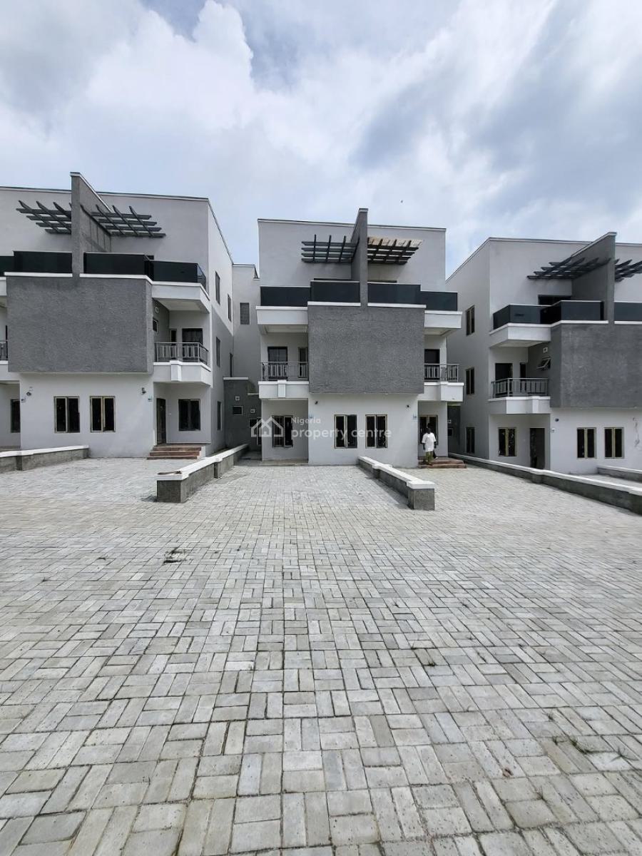 Newly Built 4 Bedroom Terrace Duplex with Bq, 2 Living Rooms, Guzape District, Abuja, Terraced Duplex for Sale