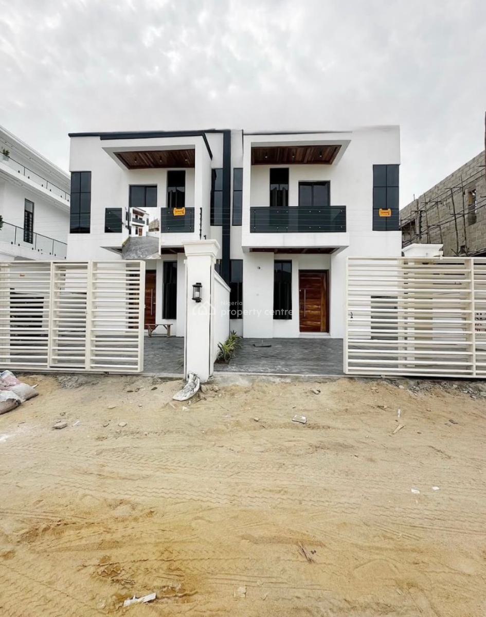 Spacious 4 Bedroom Semi Detached Duplex with a Bq, Chevron, Lekki, Lagos, Detached Duplex for Sale
