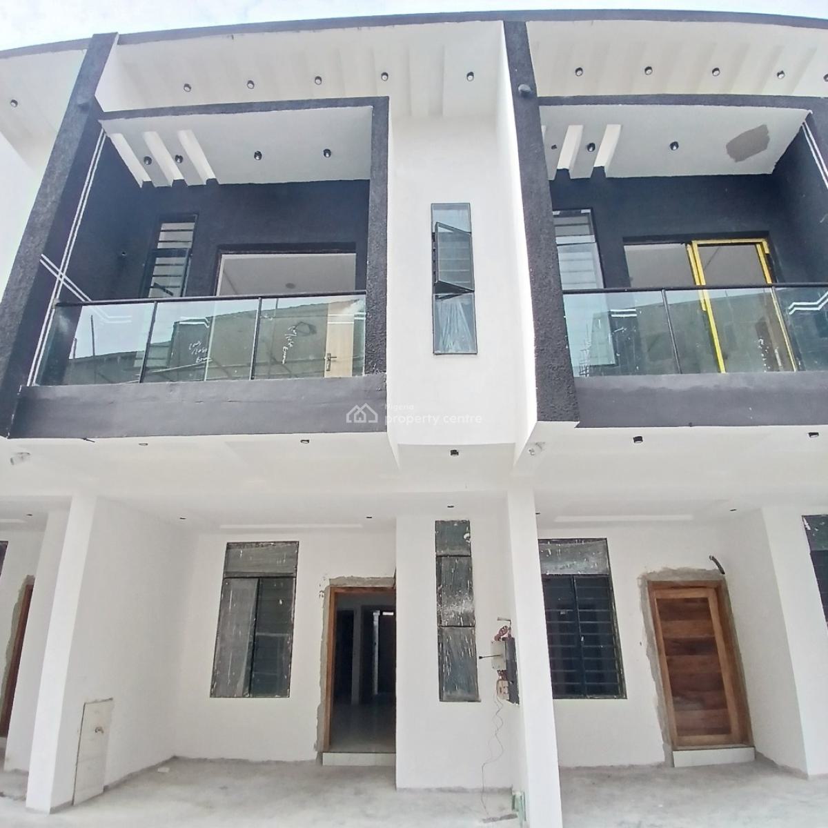Newly Built  4-bedroom Terrace Duplex with Bq, Chevron Drive, Lekki, Lagos, Terraced Duplex for Sale