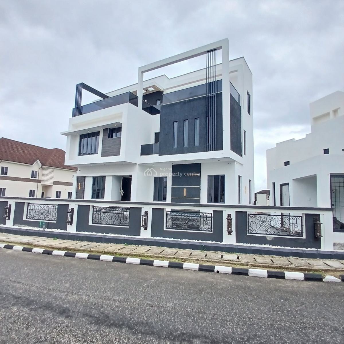 Astonishing 6 Bedroom Detached Duplex with Rooftop, Gym, Elevator, Within The Prestigious Pinnock Beach Estate, Osapa, Lekki, Lagos, Detached Duplex for Sale