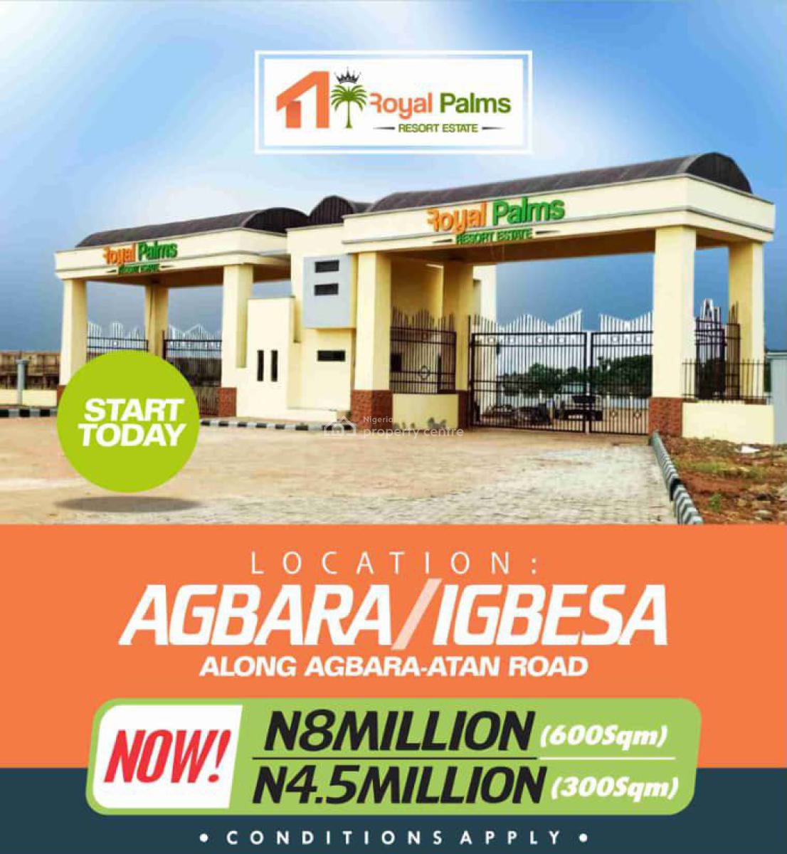 Land Selling, Royal Palms Estate, Agbara-igbesa, Lagos, Residential Land for Sale