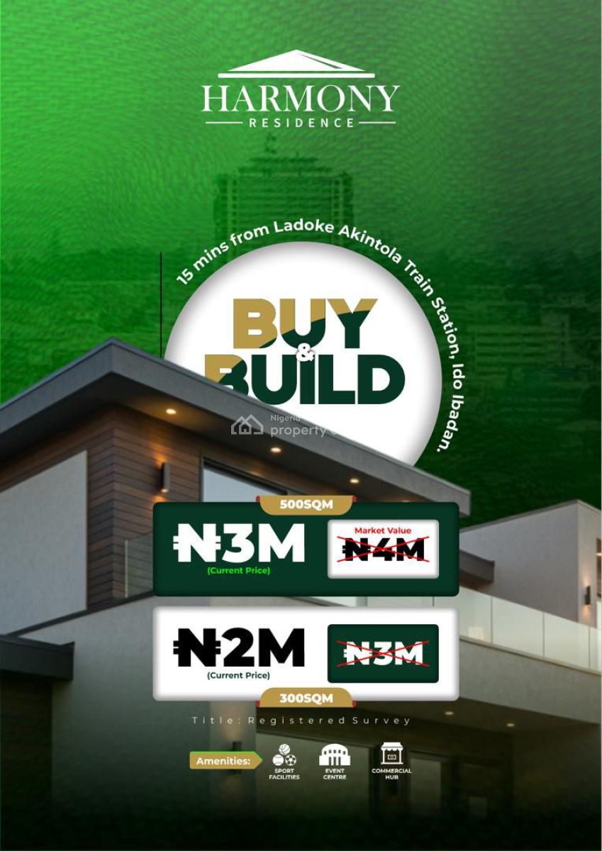 Residential and Commercial Land, Near Ladoke Akintola Train Station,harmony Residence, Ibadan, Oyo, Mixed-use Land for Sale
