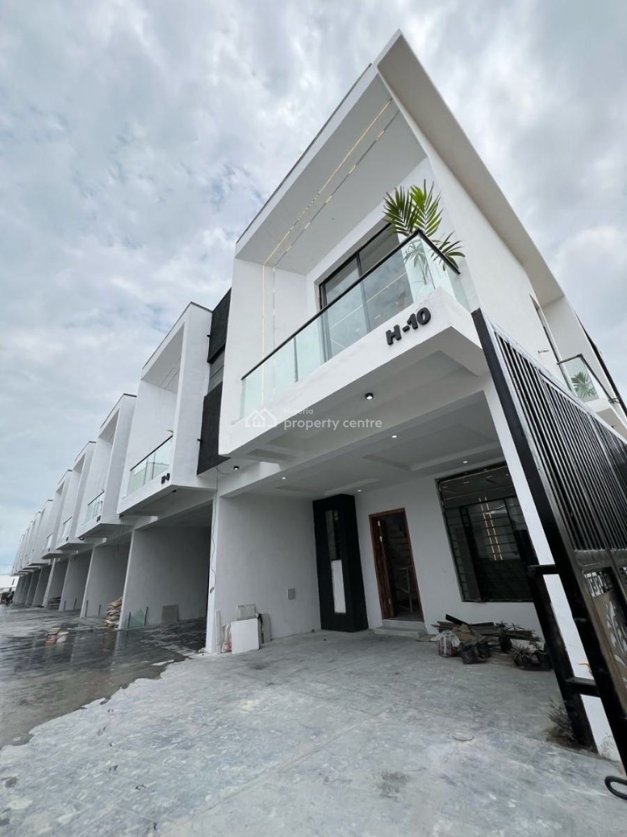 Elegant 4 Bedroom Terrace Duplex with Bq in Serene Estate, Ikota, Lekki, Lagos, Terraced Duplex for Sale