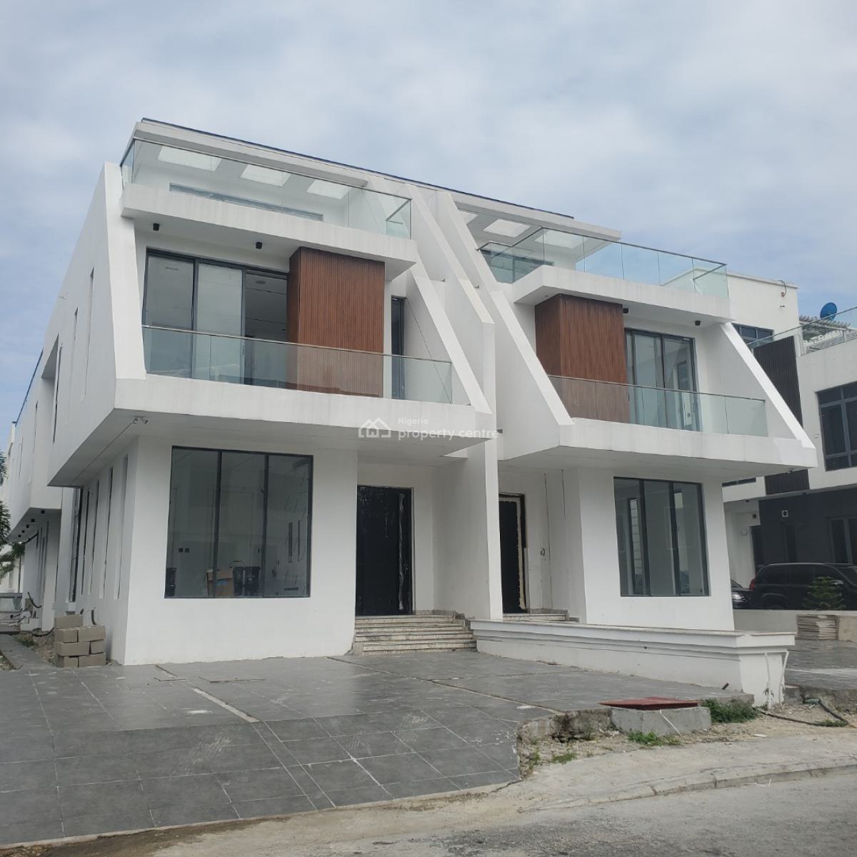 Contemporary 5 Bedroom Semi Detached Duplex W/ Bq, Pool, Cinema, Lift, Cowrie Creek Estate, Ikate, Lekki, Lagos, Semi-detached Duplex for Sale