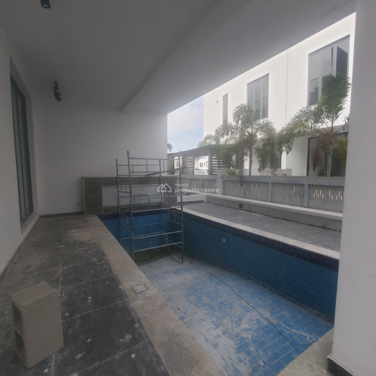 Contemporary 5 Bedroom Semi Detached Duplex W/ Bq, Pool, Cinema, Lift, Cowrie Creek Estate, Ikate, Lekki, Lagos, Semi-detached Duplex for Sale