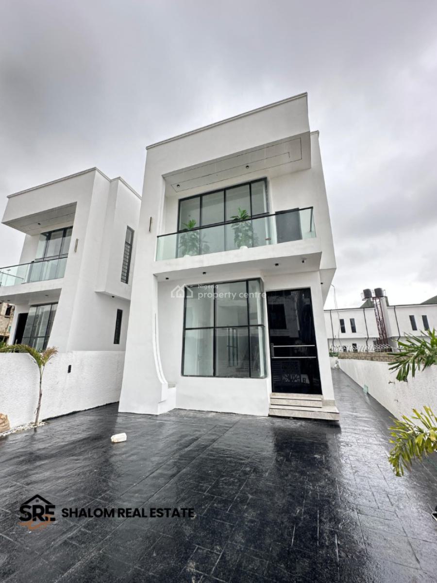 Contemporary 5-bedroom Fully Detached Duplex with Bq & Swimming Poo, Chevron, Lekki, Lagos, Detached Duplex for Sale