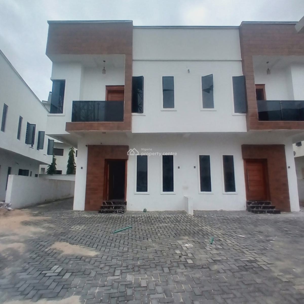 Newly Built 4bedroom Semi-detach Duplex with Bq in an Access Code Esta, Lekki County, Ikota, Lekki, Lagos, Semi-detached Duplex for Sale
