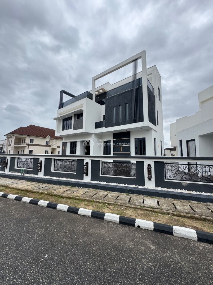 Luxury 5-bedroom Duplex with Rooftop Terrace, Elevator & Cinema, Within The Prestigious Pinnock Beach Estate, Osapa, Lekki, Lagos, Detached Duplex for Sale