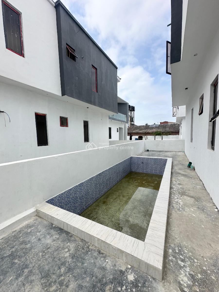 Exquisite 4 Bedroom Semi Detached Duplex with a Bq and a Pool, Ologolo, Lekki, Lagos, House for Sale