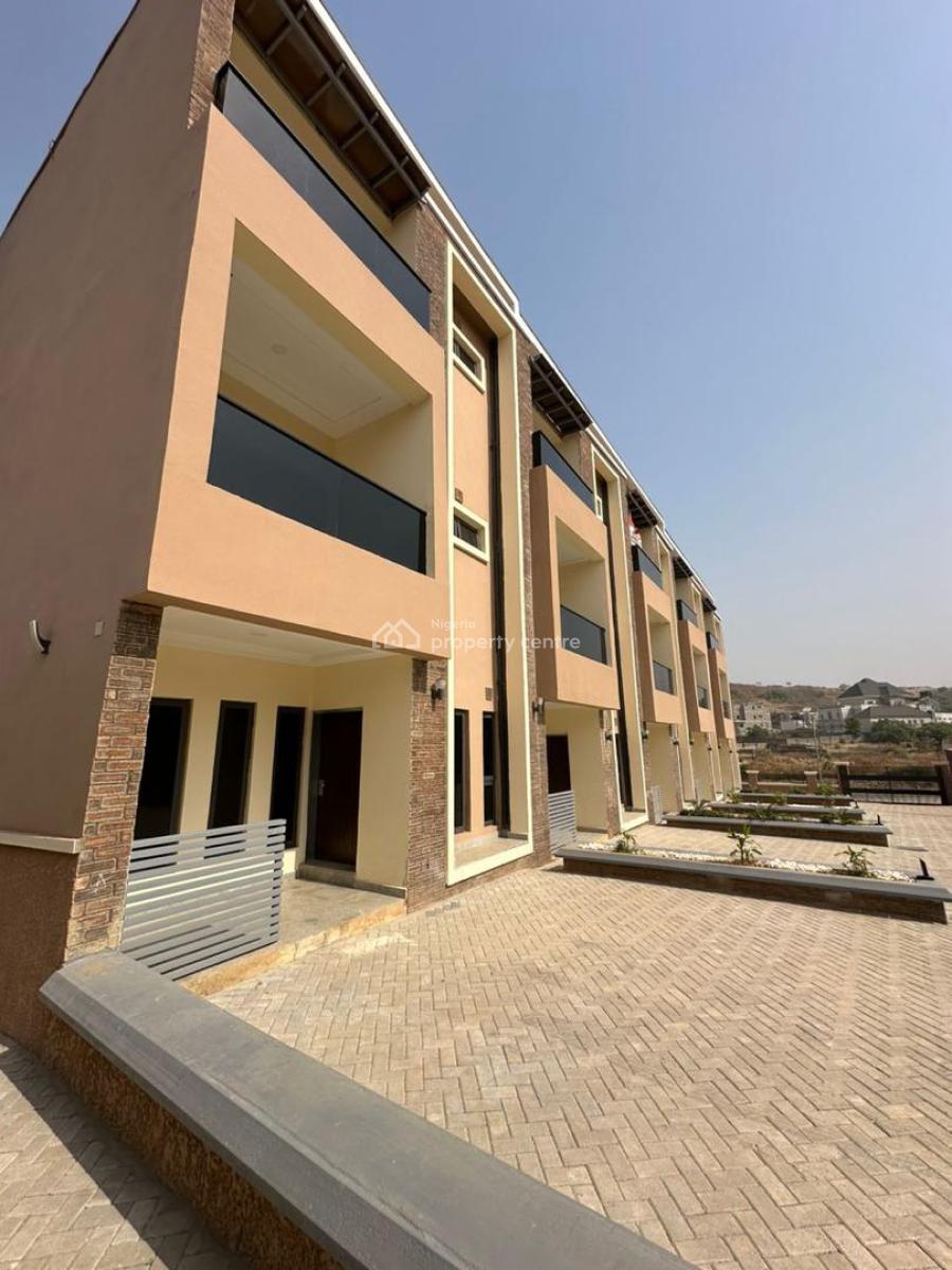 Newly Built Spacious 4bedroom Terrace  Duplex with an Attached Bq, Guzape District, Abuja, Terraced Duplex for Sale