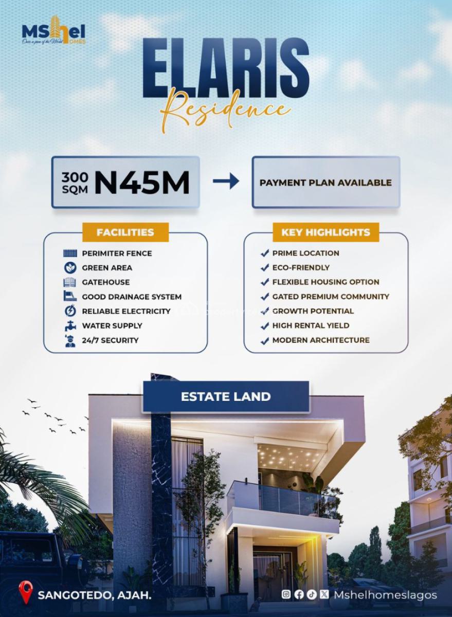 Luxurious Apartments and Land in Best Location with C of O Title, By Lagos Business School,its Just 3 Minutes Off Lekki-epe Expressway, Sangotedo, Ajah, Lagos, Residential Land for Sale