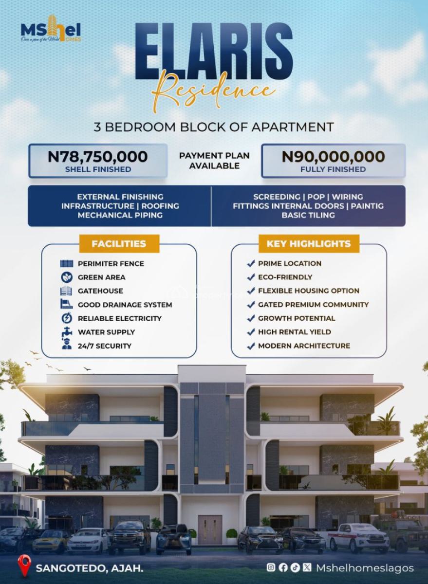 Luxurious Apartments and Land in Best Location with C of O Title, By Lagos Business School,its Just 3 Minutes Off Lekki-epe Expressway, Sangotedo, Ajah, Lagos, Residential Land for Sale