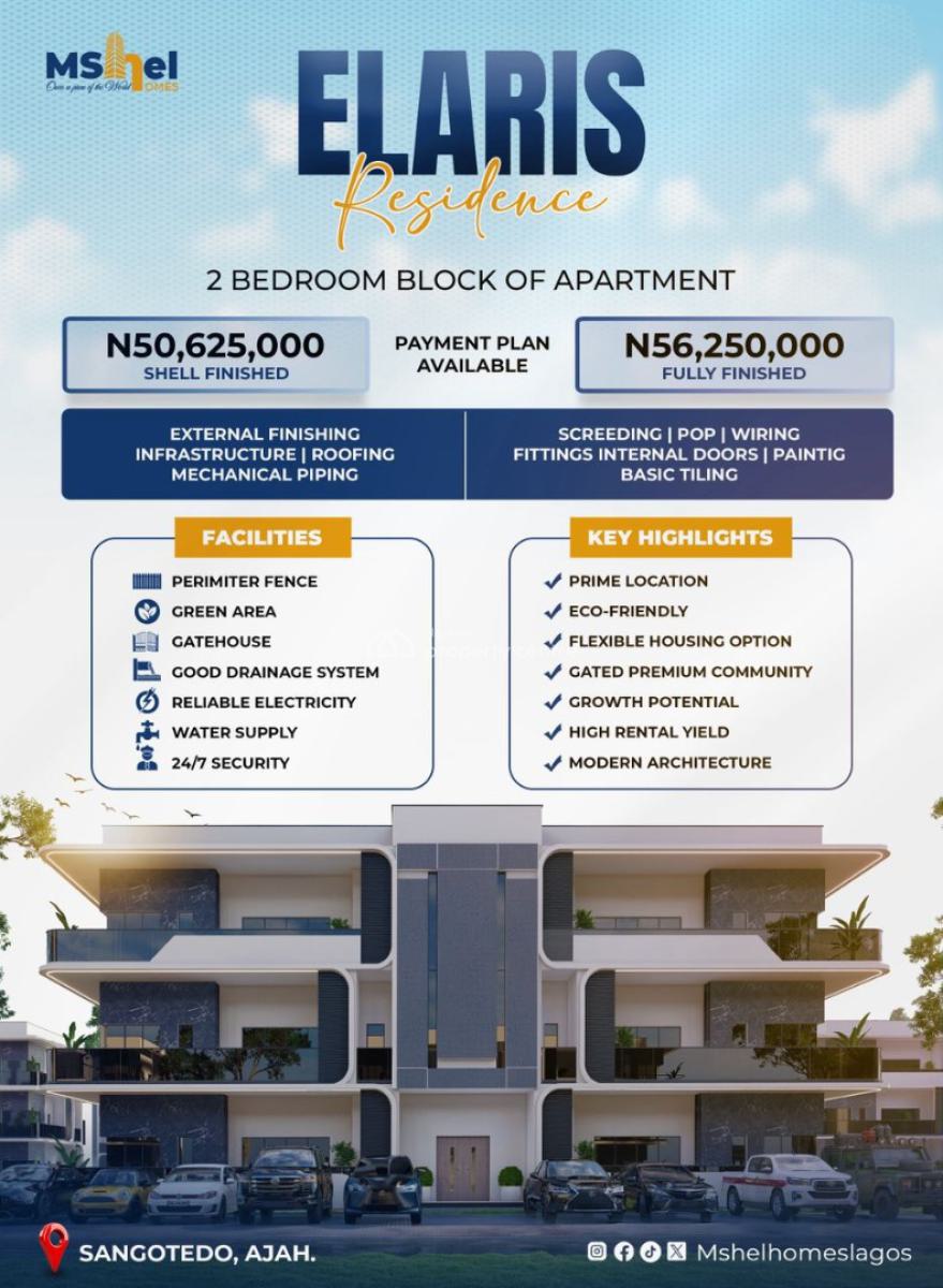 Luxurious Apartments and Land in Best Location with C of O Title, By Lagos Business School,its Just 3 Minutes Off Lekki-epe Expressway, Sangotedo, Ajah, Lagos, Residential Land for Sale