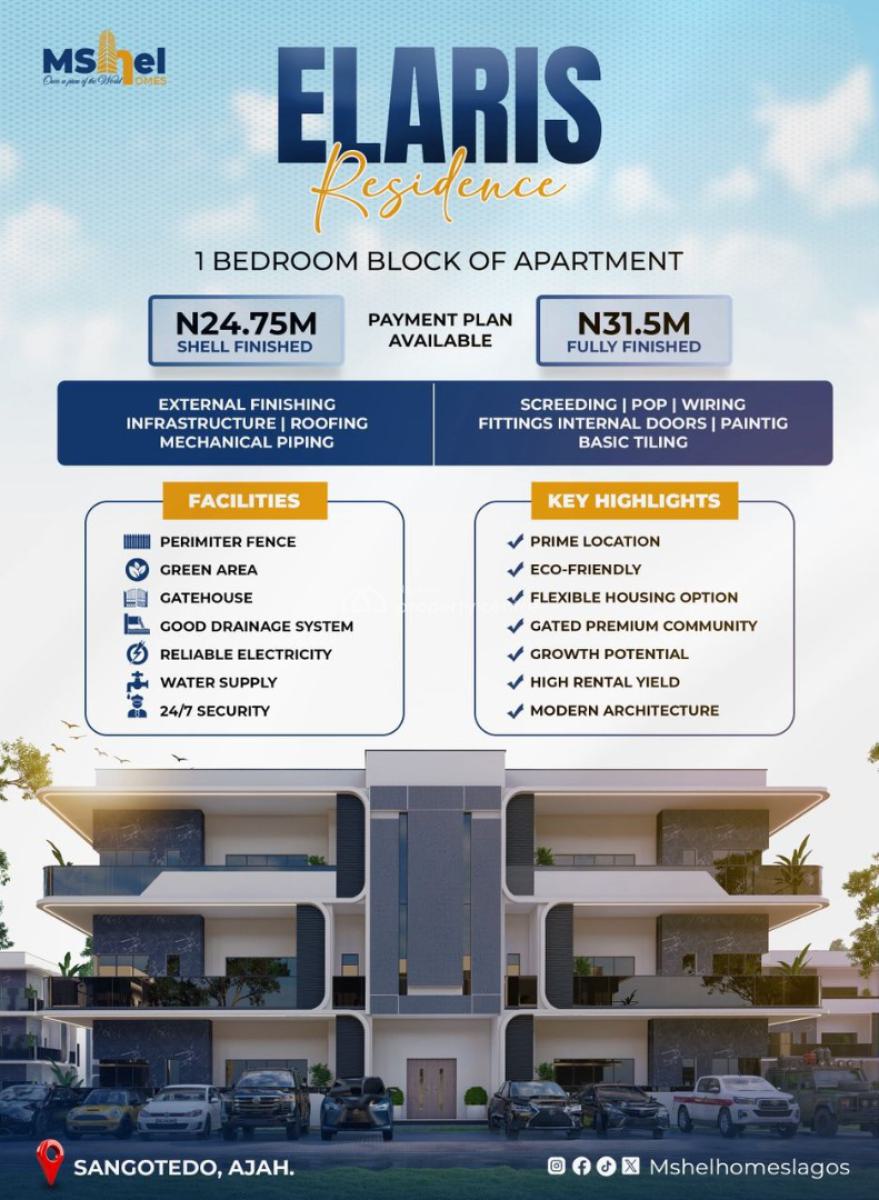 Luxurious Apartments and Land in Best Location with C of O Title, By Lagos Business School,its Just 3 Minutes Off Lekki-epe Expressway, Sangotedo, Ajah, Lagos, Residential Land for Sale