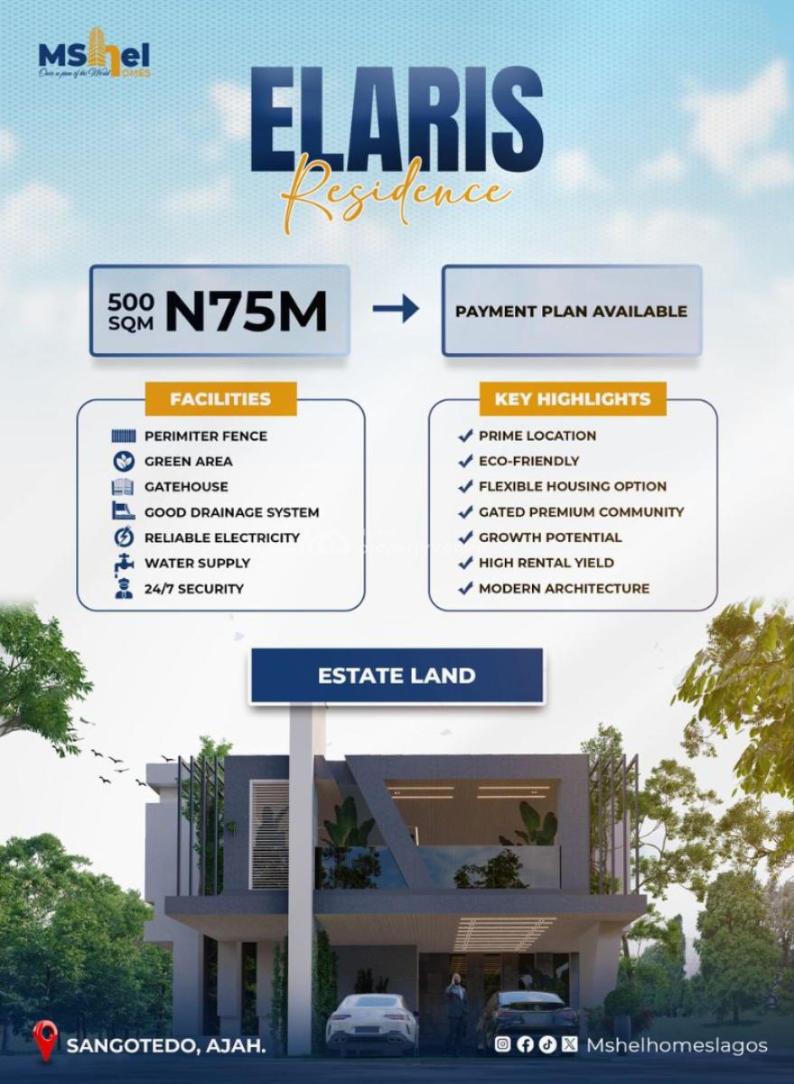 Luxurious Apartments and Land in Best Location with C of O Title, By Lagos Business School,its Just 3 Minutes Off Lekki-epe Expressway, Sangotedo, Ajah, Lagos, Residential Land for Sale