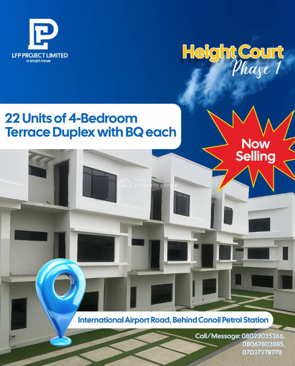 22 Units of 4-bedroom Terrace Duplex with Bq Each, Height Court Phase 1, Ajao Estate, Isolo, Lagos, Terraced Duplex for Sale