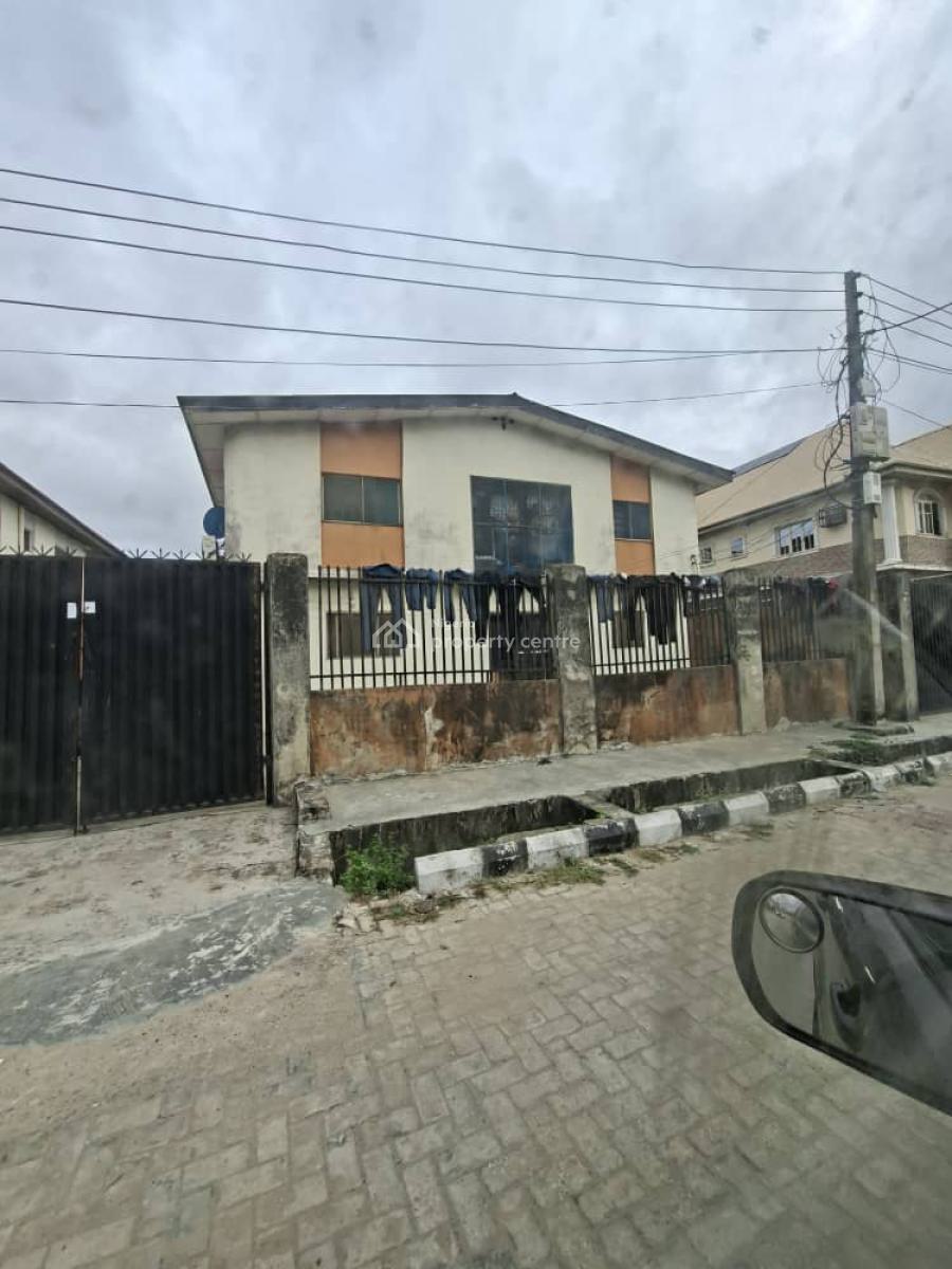 Nice Block of 4 Flats of 3 Bedrooms Each in a Serene Environment, Ago Palace, Isolo, Lagos, Block of Flats for Sale